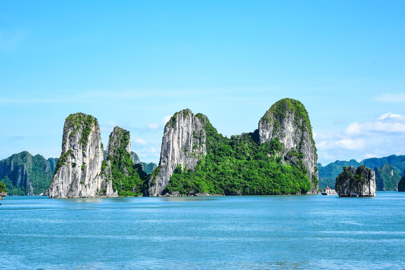 Limestone rocks in Halong Bay, Vietnam